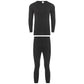Kids Winter Thermal Underwear Set Boys Warm Long Sleeve Top and Pants Cozy Insulating Base Layer Sizes 3-13 Charcoal Black by Heatwave Thermalwear BLACK / 3-5 YRS Thermal Underwear