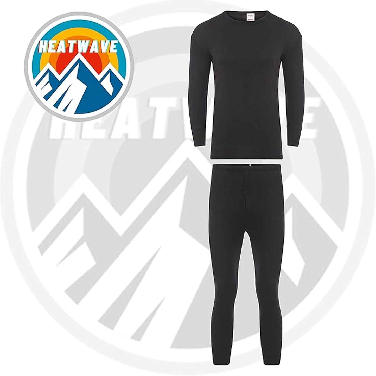 Kids Winter Thermal Underwear Set Boys Warm Long Sleeve Top and Pants Cozy Insulating Base Layer Sizes 3-13 Charcoal Black by Heatwave Thermalwear Thermal Underwear