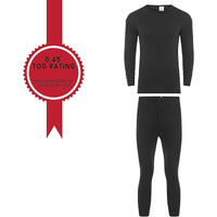 Kids Winter Thermal Underwear Set Boys Warm Long Sleeve Top and Pants Cozy Insulating Base Layer Sizes 3-13 Charcoal Black by Heatwave Thermalwear Thermal Underwear