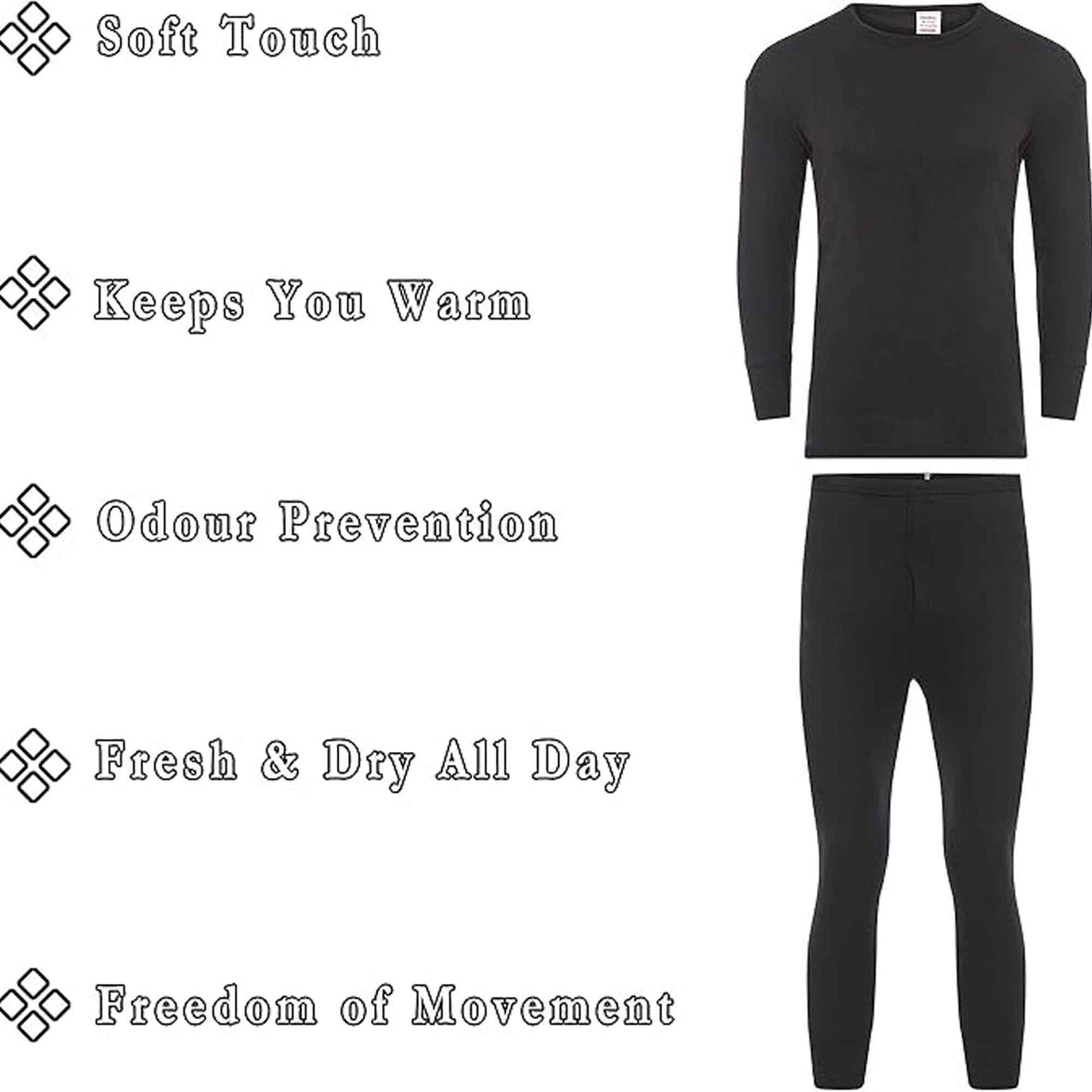 Kids Winter Thermal Underwear Set Boys Warm Long Sleeve Top and Pants Cozy Insulating Base Layer Sizes 3-13 Charcoal Black by Heatwave Thermalwear Thermal Underwear