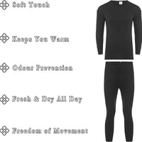 Kids Winter Thermal Underwear Set Boys Warm Long Sleeve Top and Pants Cozy Insulating Base Layer Sizes 3-13 Charcoal Black by Heatwave Thermalwear Thermal Underwear