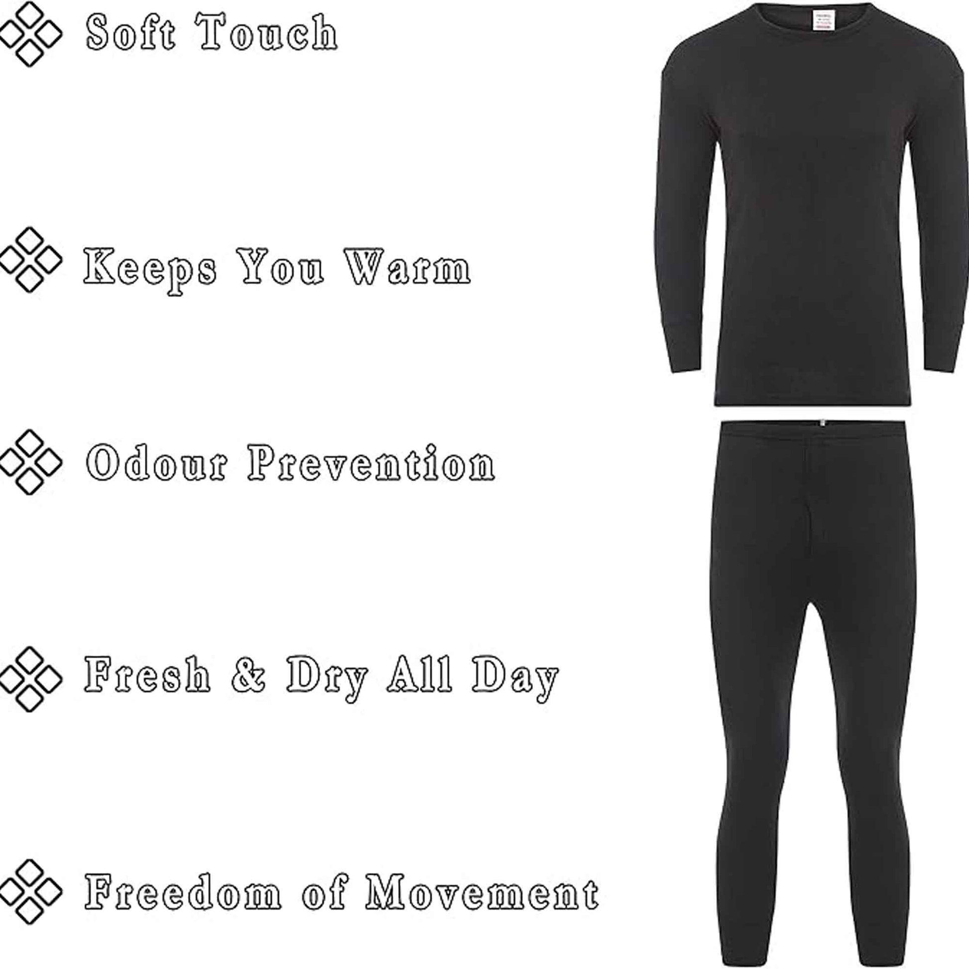 Kids Winter Thermal Underwear Set Boys Warm Long Sleeve Top and Pants Cozy Insulating Base Layer Sizes 3-13 Charcoal Black by Heatwave Thermalwear Thermal Underwear