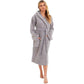Luxurious Women's Bamboo Hooded Dressing Gown Ultra Absorbent Soft Towelling Robe for Spa Gym Home in Grey or White Sizes S to XL Daisy Dreamer GREY / S Robe