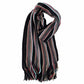 Luxury Men's Woven Stripe Design Long Scarf Warm Soft Acrylic Winter Fashion Accessory for Formal and Casual Wear Hypoallergenic by Sock Stack PINK/MULTI Scarves