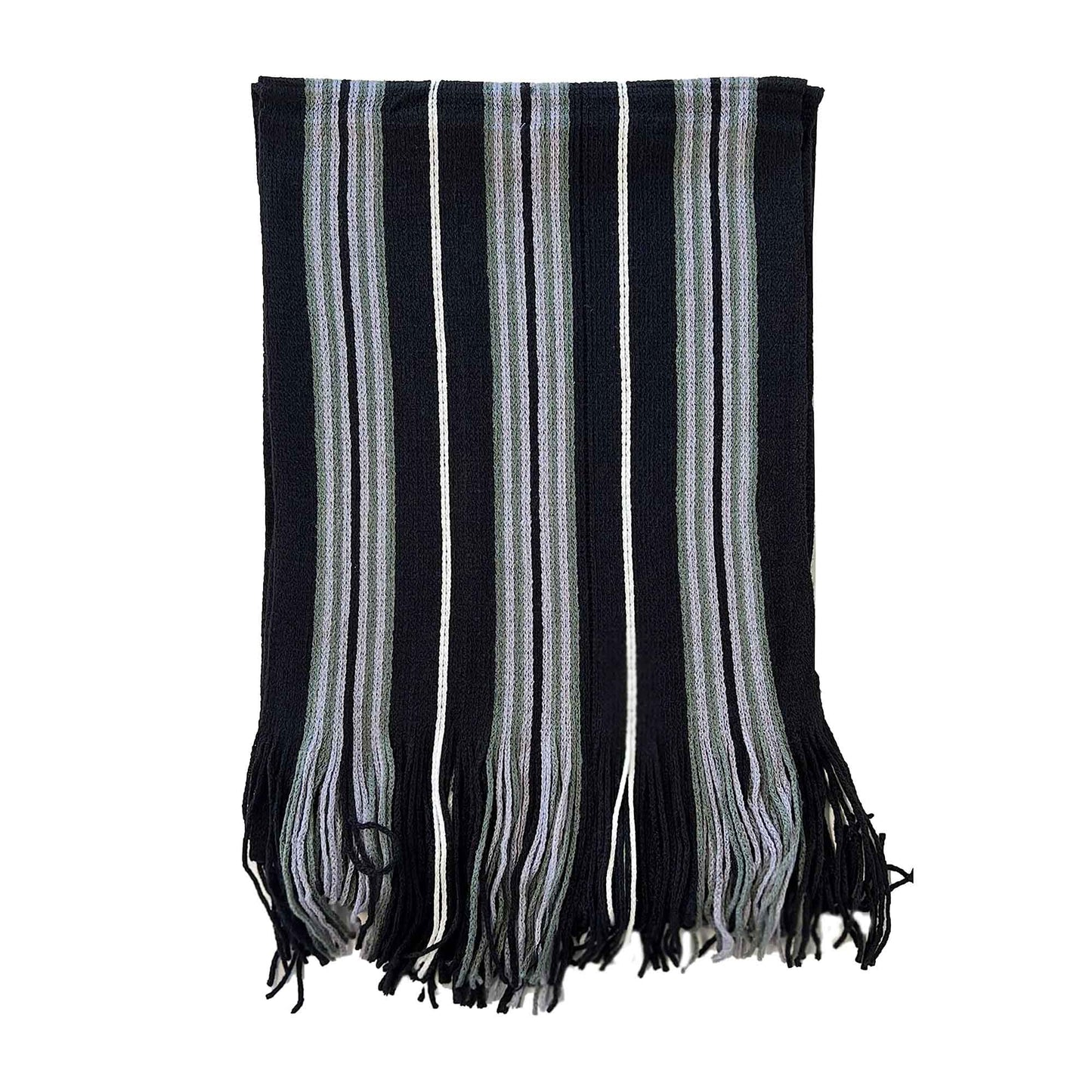 Luxury Men's Woven Stripe Design Long Scarf Warm Soft Acrylic Winter Fashion Accessory for Formal and Casual Wear Hypoallergenic by Sock Stack Scarves