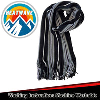 Luxury Men's Woven Stripe Design Long Scarf Warm Soft Acrylic Winter Fashion Accessory for Formal and Casual Wear Hypoallergenic by Sock Stack Scarves