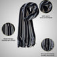 Luxury Men's Woven Stripe Design Long Scarf Warm Soft Acrylic Winter Fashion Accessory for Formal and Casual Wear Hypoallergenic by Sock Stack Scarves