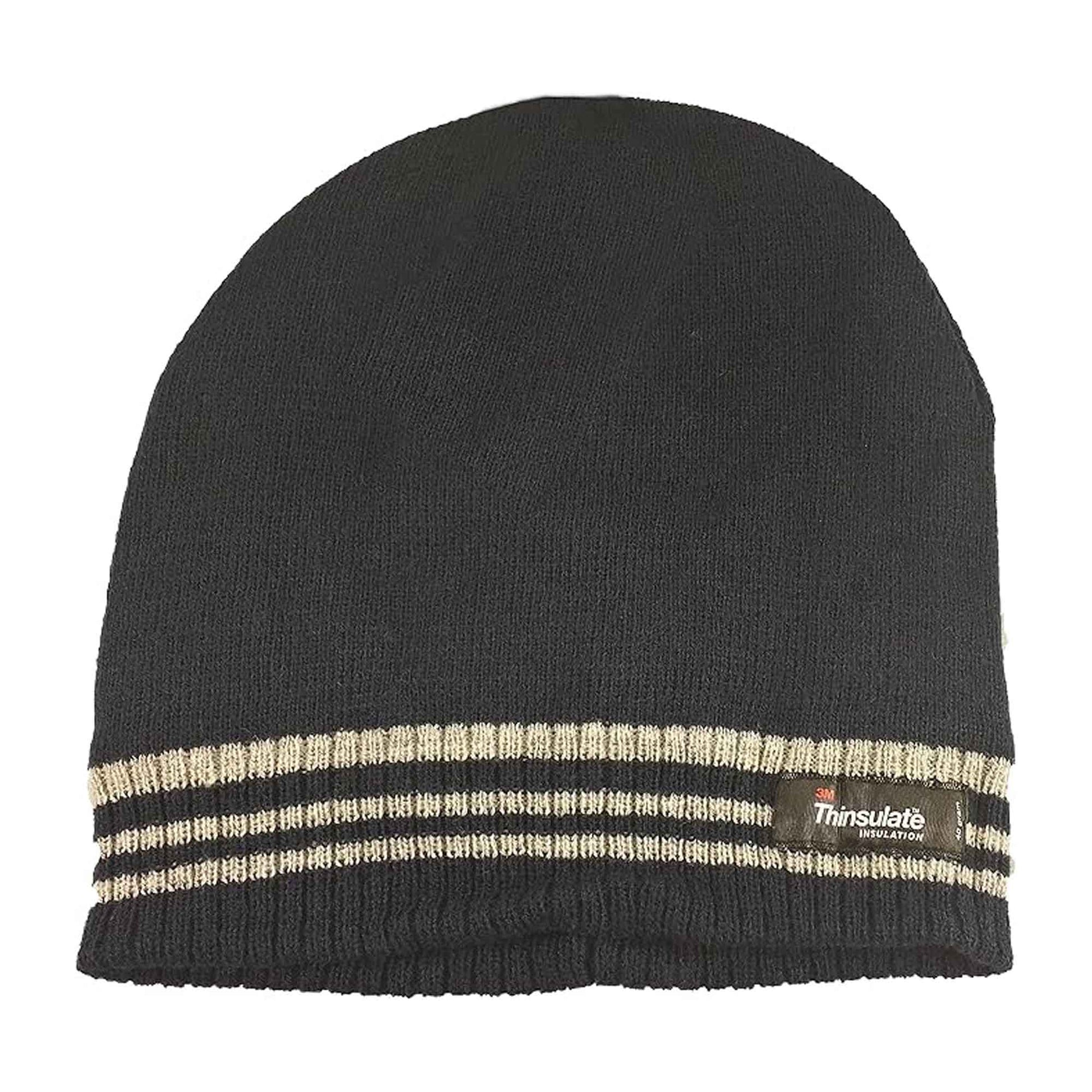 Men's 3M Thinsulate Insulated Fleece Lined Knitted Beanie Hat with
