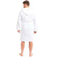 Men's Bamboo Hooded Bath Robe Ultra Absorbent Towelling Dressing Gown for Hotels Gyms Spas with Soft Breathable Cotton Blend Quick Dry Grey White by Sock Stack Robe