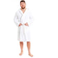 Men's Bamboo Hooded Bath Robe Ultra Absorbent Towelling Dressing Gown for Hotels Gyms Spas with Soft Breathable Cotton Blend Quick Dry Grey White by Sock Stack Robe