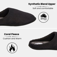 Men’s Check Corduroy Slip-On Indoor Slippers