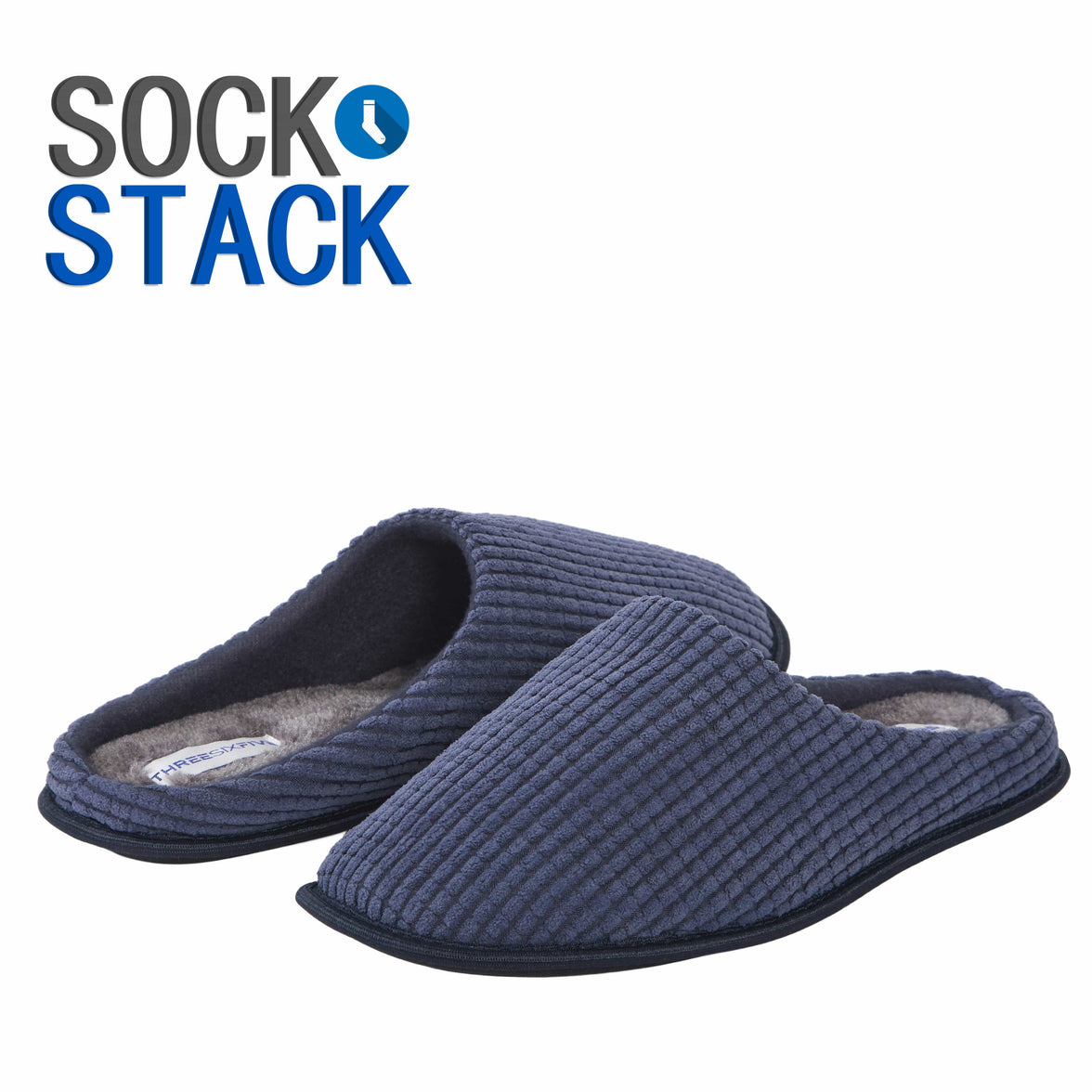 Men’s Check Corduroy Slip-On Indoor Slippers