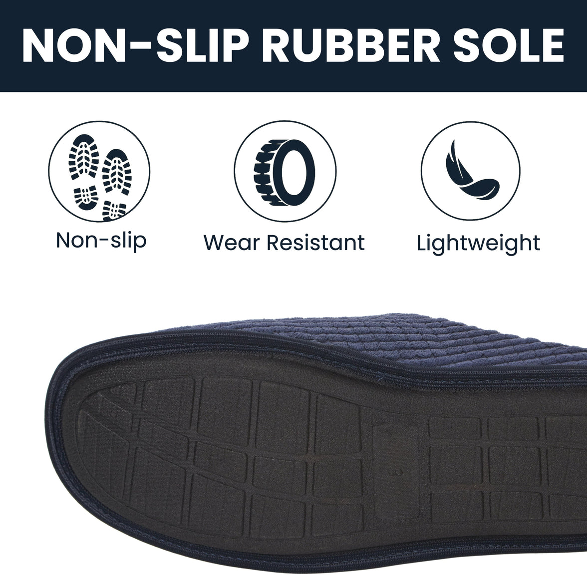Men’s Check Corduroy Slip-On Indoor Slippers