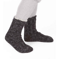 Men's Chunky Winter Lounge Slipper Socks with Non-Slip Grips Ultra-Soft Sherpa Flannel Fleece Lining Cozy Home Wear Sizes 39-46 by Sock Stack Socks