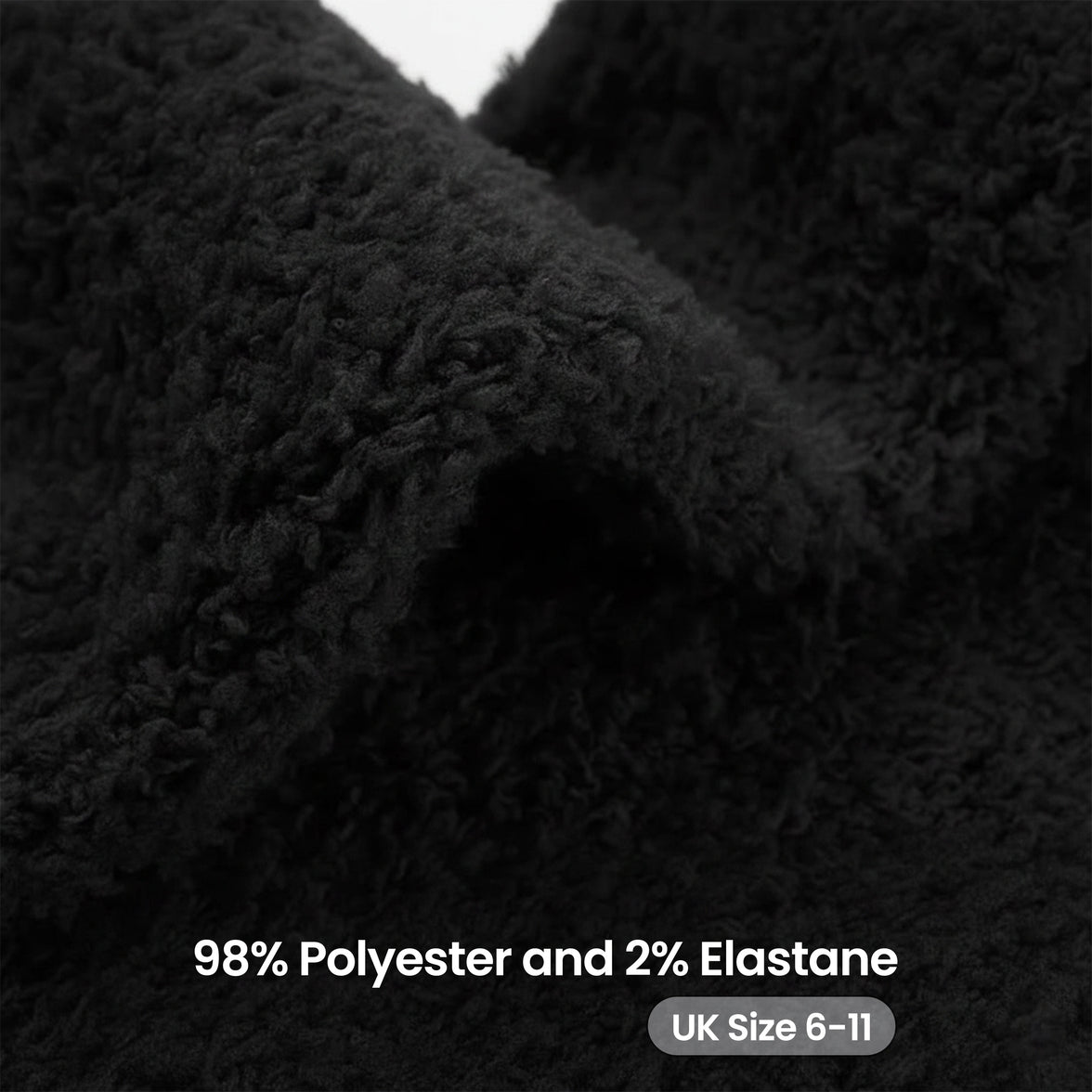 Men’s Cosy Socks 4 Pairs Ultra Soft Warm & Fluffy Black Sleep bed Sock with Thermal Insulation for Indoor Loungewear UK Size 6-11 by Sock Stack Black Socks
