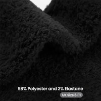 Men’s Cosy Socks 4 Pairs Ultra Soft Warm & Fluffy Black Sleep bed Sock with Thermal Insulation for Indoor Loungewear UK Size 6-11 by Sock Stack Black Socks