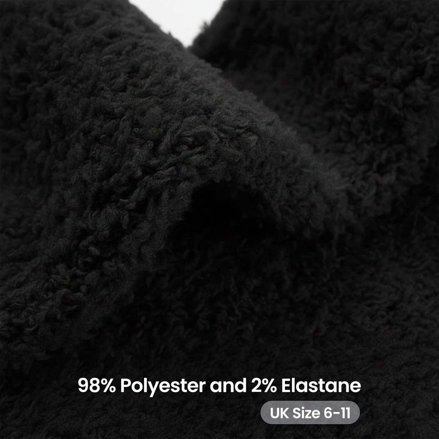 Men’s Cosy Socks 4 Pairs Ultra Soft Warm & Fluffy Black Sleep bed Sock with Thermal Insulation for Indoor Loungewear UK Size 6-11 by Sock Stack Black Socks