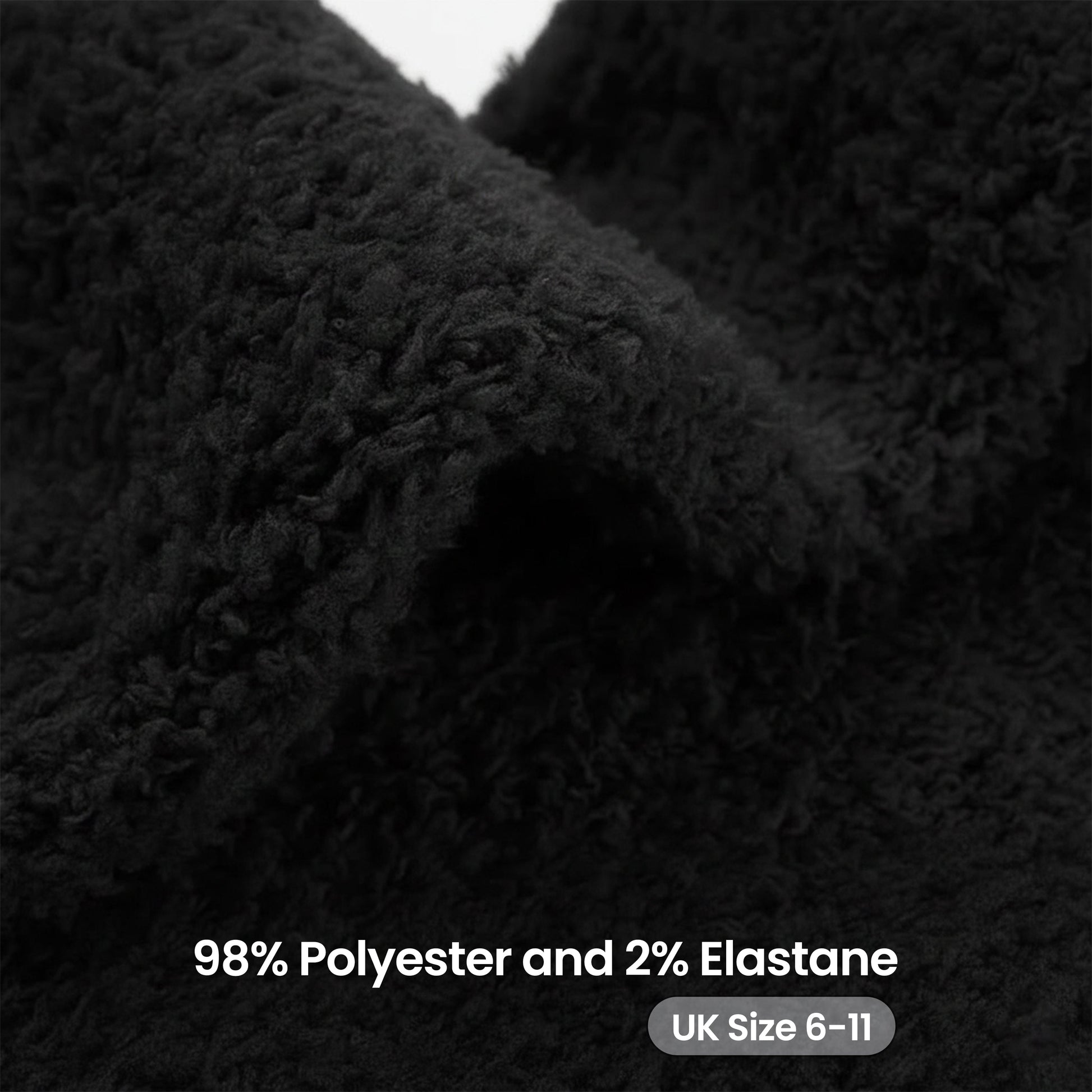 Men’s Cosy Socks 4 Pairs Ultra Soft Warm & Fluffy Black Sleep bed Sock with Thermal Insulation for Indoor Loungewear UK Size 6-11 by Sock Stack Black Socks