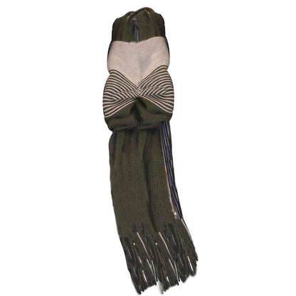 Men's Multi-Coloured Woven Stripe Thermal Winter Scarf Durable Lightweight Acrylic for Insulation and Comfort Casual and Formal Wear by Sock Stack GREY/MULTI Scarves