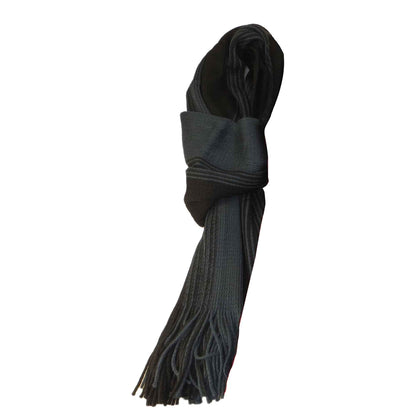 Men's Multi-Coloured Woven Stripe Thermal Winter Scarf Durable Lightweight Acrylic for Insulation and Comfort Casual and Formal Wear by Sock Stack SLATE/BLACK Scarves