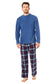 Men's Thermal Fleece Pyjama Set with Stylish Check Pants Soft Warm Loungewear PJs for Winter Perfect for Sleeping and Lounging in Various Sizes by Daisy Dreamer BLUE / M Pyjamas