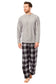 Men's Thermal Fleece Pyjama Set with Stylish Check Pants Soft Warm Loungewear PJs for Winter Perfect for Sleeping and Lounging in Various Sizes by Daisy Dreamer Pyjamas