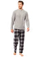 Men's Thermal Fleece Pyjama Set with Stylish Check Pants Soft Warm Loungewear PJs for Winter Perfect for Sleeping and Lounging in Various Sizes by Daisy Dreamer Pyjamas