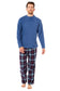 Men's Thermal Fleece Pyjama Set with Stylish Check Pants Soft Warm Loungewear PJs for Winter Perfect for Sleeping and Lounging in Various Sizes by Daisy Dreamer Pyjamas