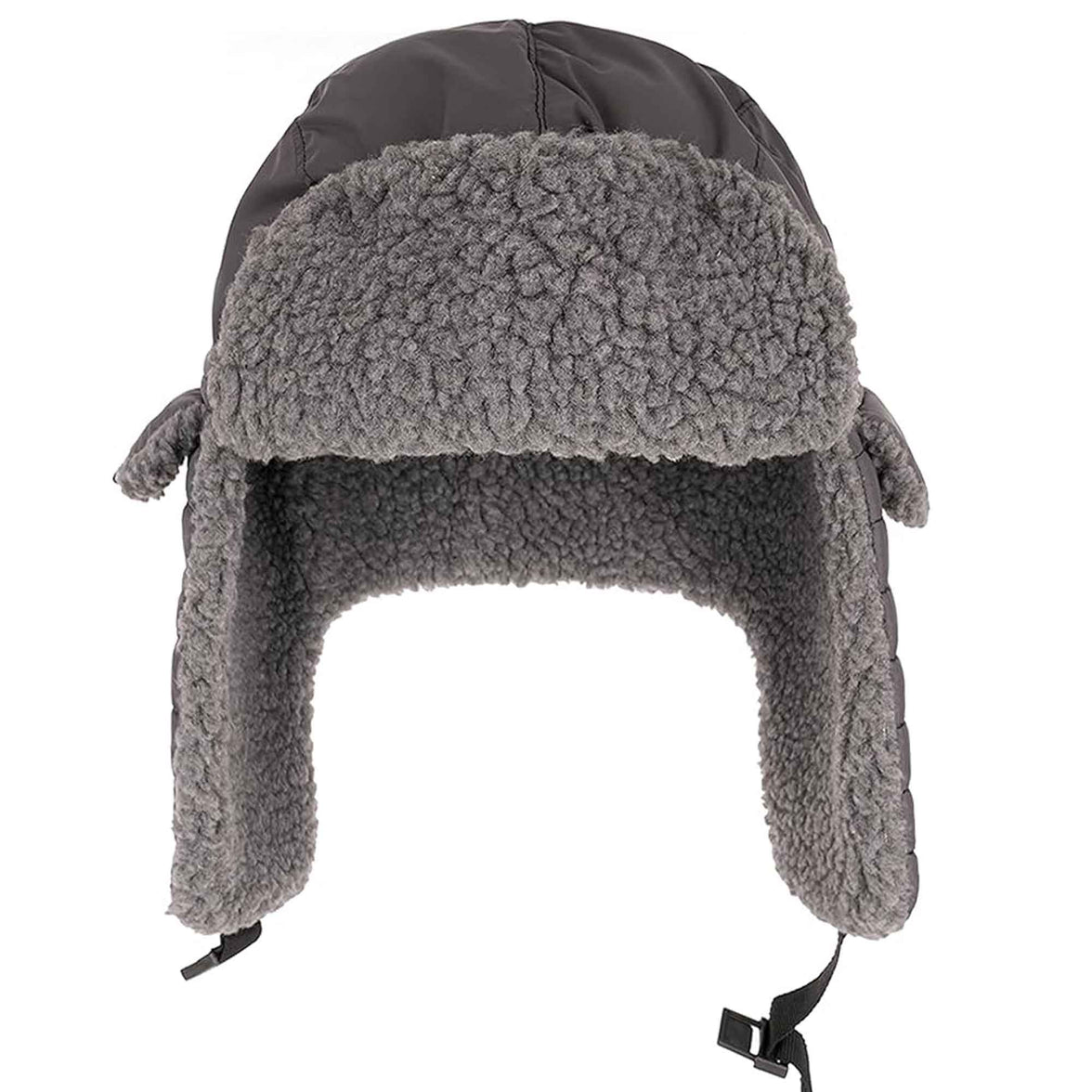 Mens Ribbed Waterproof Trapper Hat with 3M Thinsulate Fleece Lining for Winter Warmth and Cold Weather Protection by Heatwave Thermalwear GREY Trapper Hat