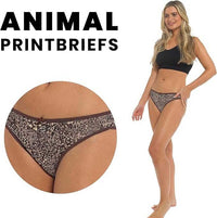 Pack of 10 Women's Animal Print Briefs Zebra Leopard Low Rise Knickers Cotton Underwear Set Daisy Dreamer Underwear