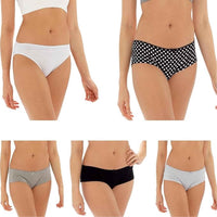 Pack of 10 Womens Cotton Briefs Comfortable Underwear Shorts with Stretch Waistband Assorted Styles Breathable Cotton Blend UK Sizes 12-18 by Daisy Dreamer Underwear