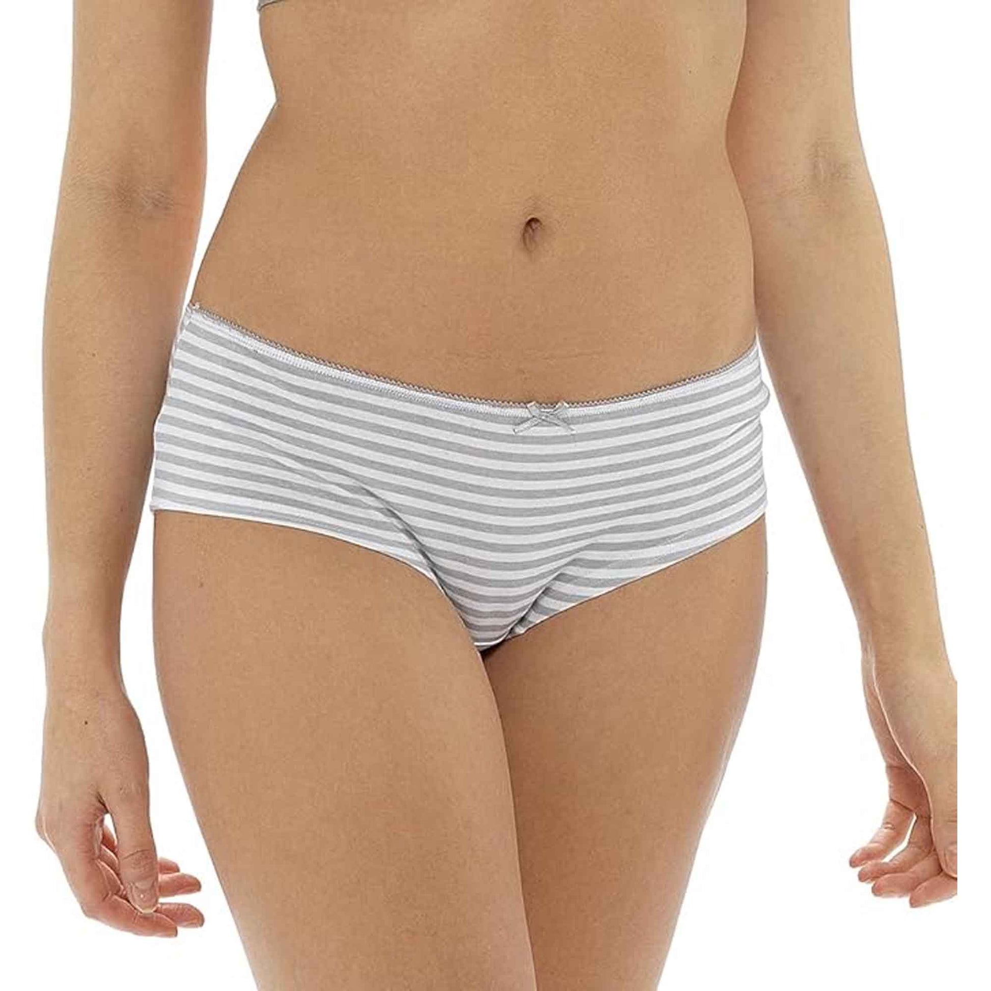 STRIPE & STARE Lace-trimmed Brief-cut Panty - Mocha