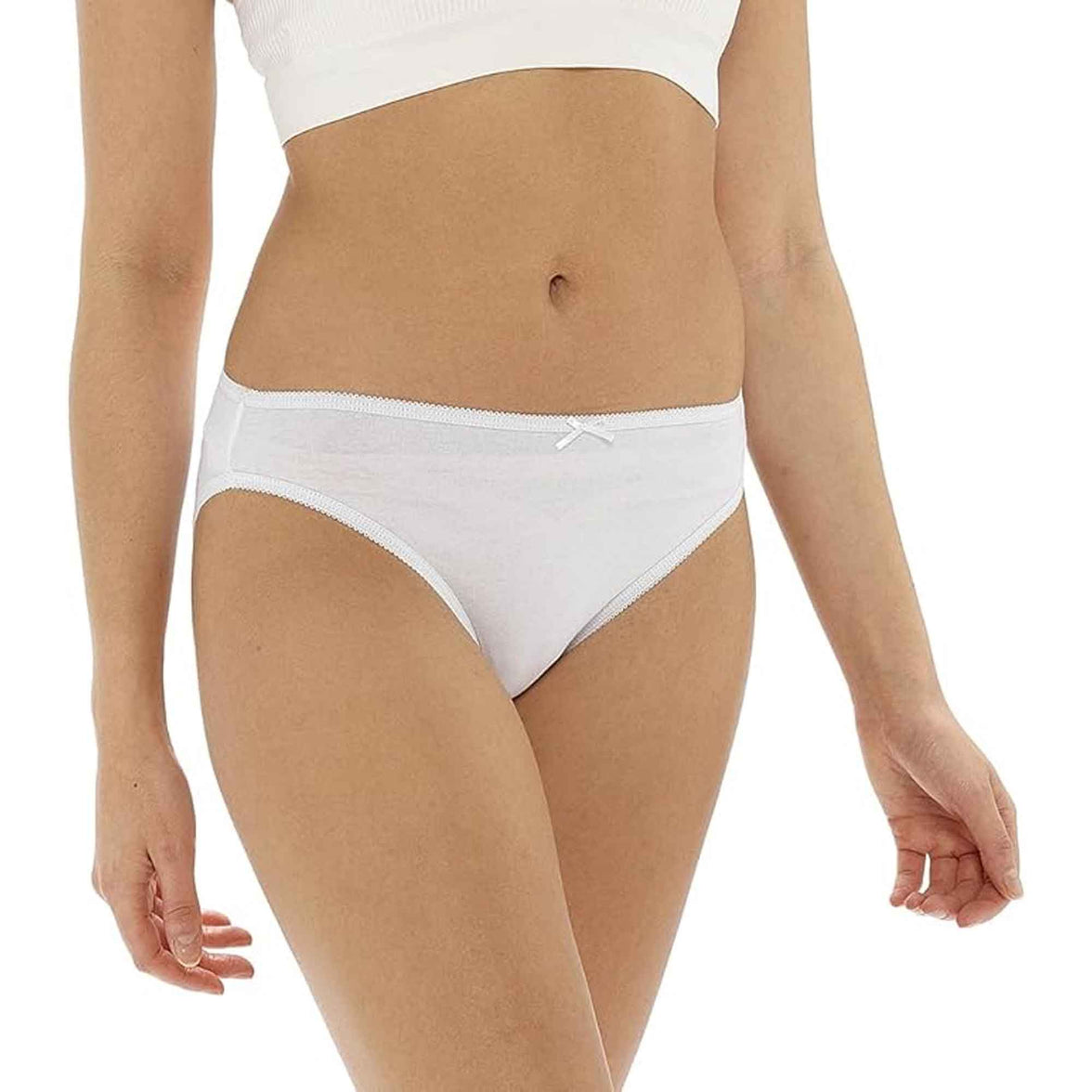 Pack of 10 Womens Cotton Briefs Comfortable Underwear Shorts with Stretch Waistband Assorted Styles Breathable Cotton Blend UK Sizes 12-18 by Daisy Dreamer Underwear