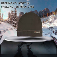 Pack of 2 Mens Stripe Fleece Beanie Hat with 3M Thinsulate Insulation Quick Drying Lightweight Winter Thermal Protection for Skiing Hiking Outdoor by Sock Stack Hats