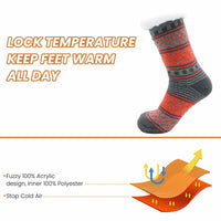 Pack of 2 Women's Fur Lined Chunky Slipper Socks Soft Warm & Cozy Winter Non-Slip Knitted Lounge Bed Socks by Socks Stack. ASSORTED Socks