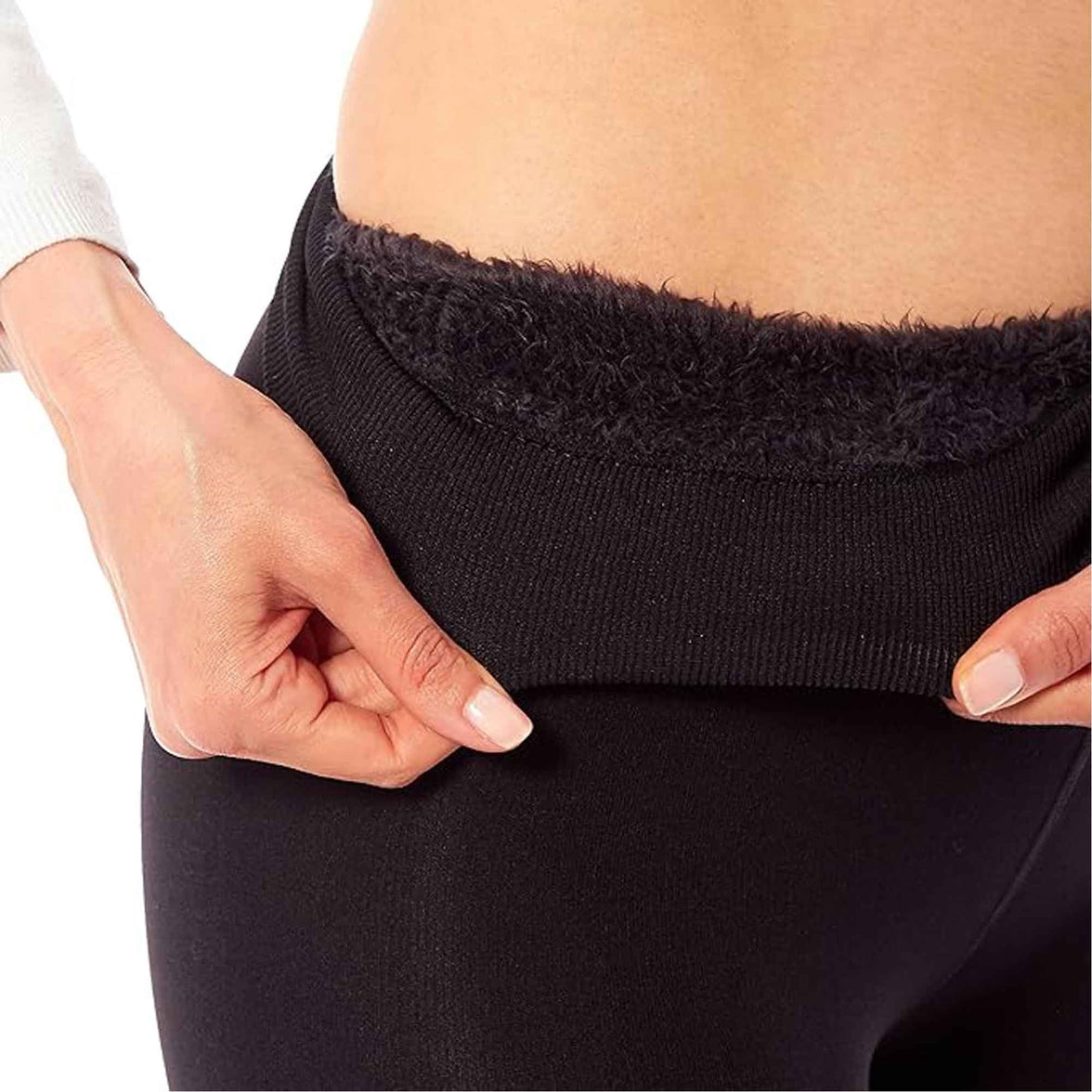 Pack of 2 Womens Ultra Thermal Brushed Black Leggings 140 Denier Warm Stretchy Comfortable Fit Stylish Winter Wear by Heatwave Thermalwear Leggings