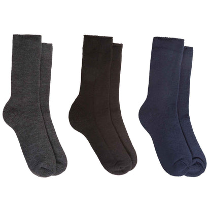 Pack of 3 Mens Heavy Duty Thermal Boot Socks Extra Warm Insulated for Hiking and Cold Weather UK Sizes 6-11 Heat 2.3 Tog Rating by Heatwave Thermalwear ASSORTED Socks