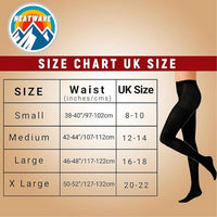 Pack of 3 Women's Black Thermal Tights 140 Denier Soft Cozy Winter Warmth Comfortable Fit Multiple Sizes Ideal for Cold Weather Fashion by Heatwave Thermalwear Tights