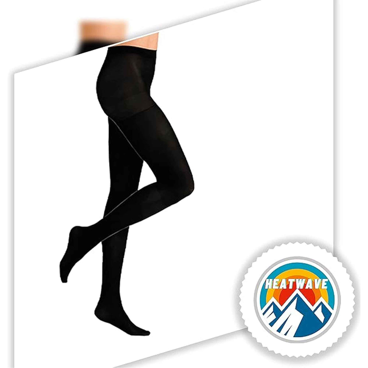 Pack of 3 Women's Black Thermal Tights 140 Denier Soft Cozy Winter Warmth Comfortable Fit Multiple Sizes Ideal for Cold Weather Fashion by Heatwave Thermalwear Tights