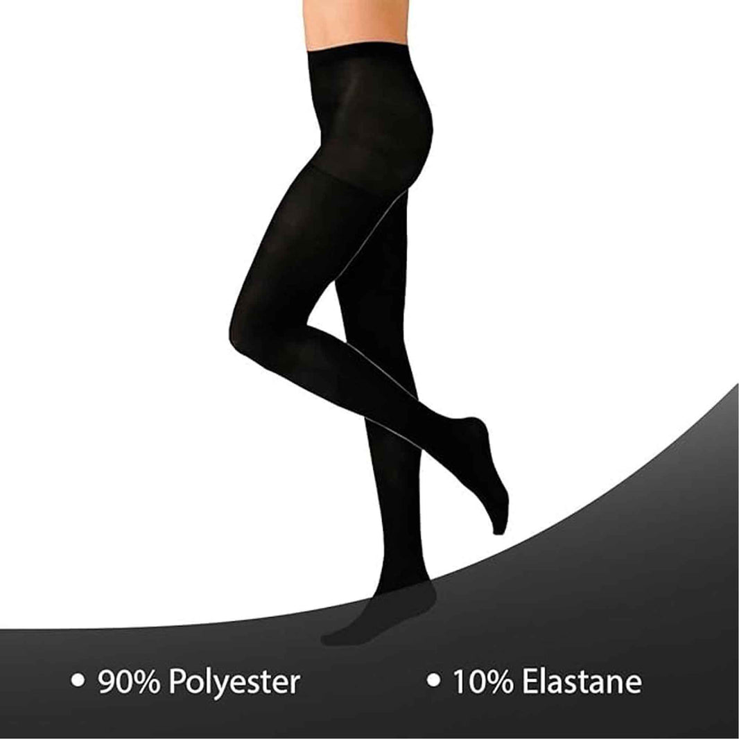 Pack of 3 Women's Black Thermal Tights 140 Denier Soft Cozy Winter Warmth Comfortable Fit Multiple Sizes Ideal for Cold Weather Fashion by Heatwave Thermalwear Tights