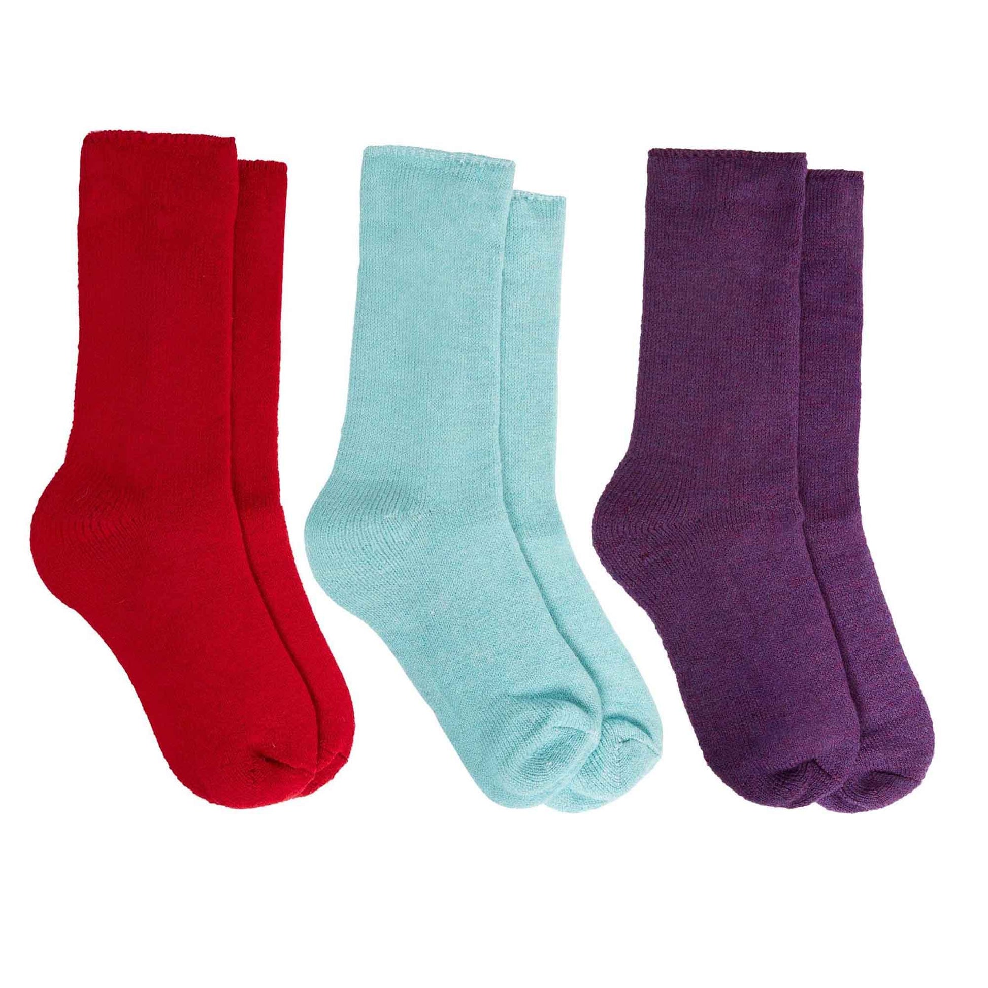 Pack of 3 Womens Thermal Hot Socks Heavy Duty Insulated Boot Socks 2.3 Tog for Winter Hiking UK 4-7 by Heatwave Thermalwear ASSORTED / 4-7 Socks