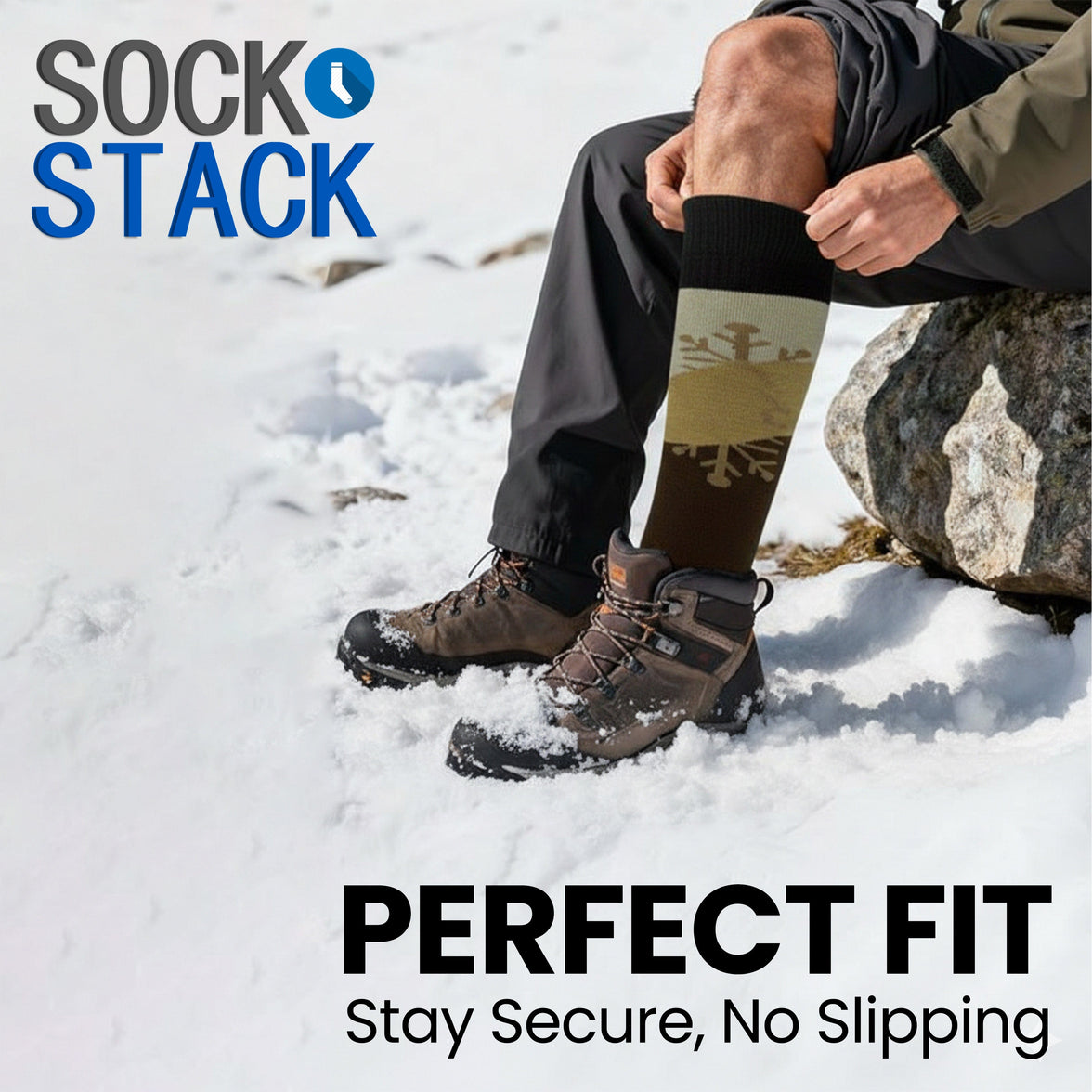 Pack of 4 Men’s Ski Socks Fair Isle Pattern Winter Thermal Socks for Skiing Snowboarding Hiking Outdoor by Sock Stack UK 6–11 Socks
