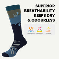 Pack of 4 Men’s Ski Socks Fair Isle Pattern Winter Thermal Socks for Skiing Snowboarding Hiking Outdoor by Sock Stack UK 6–11 Socks