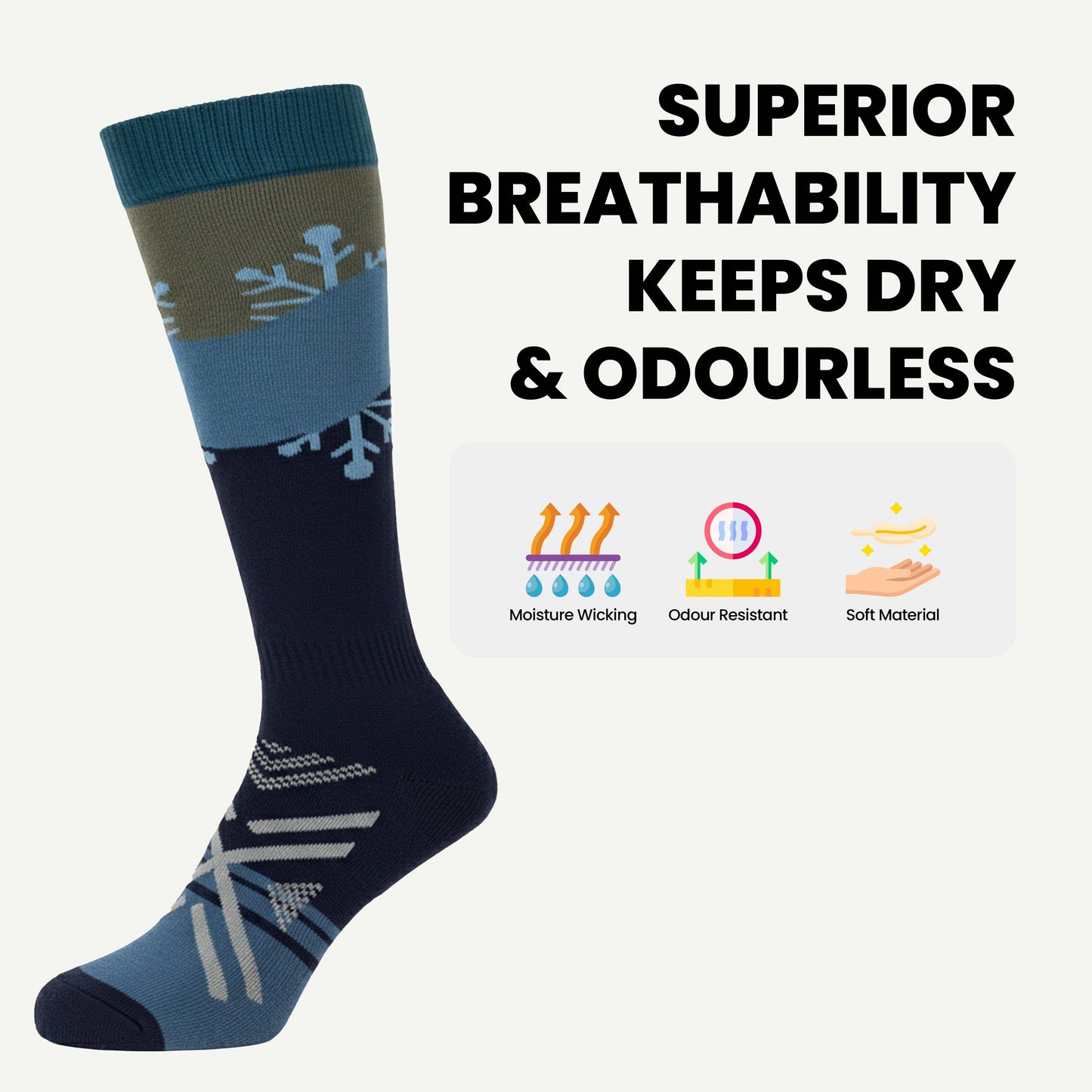 Pack of 4 Men’s Ski Socks Fair Isle Pattern Winter Thermal Socks for Skiing Snowboarding Hiking Outdoor by Sock Stack UK 6–11 Socks