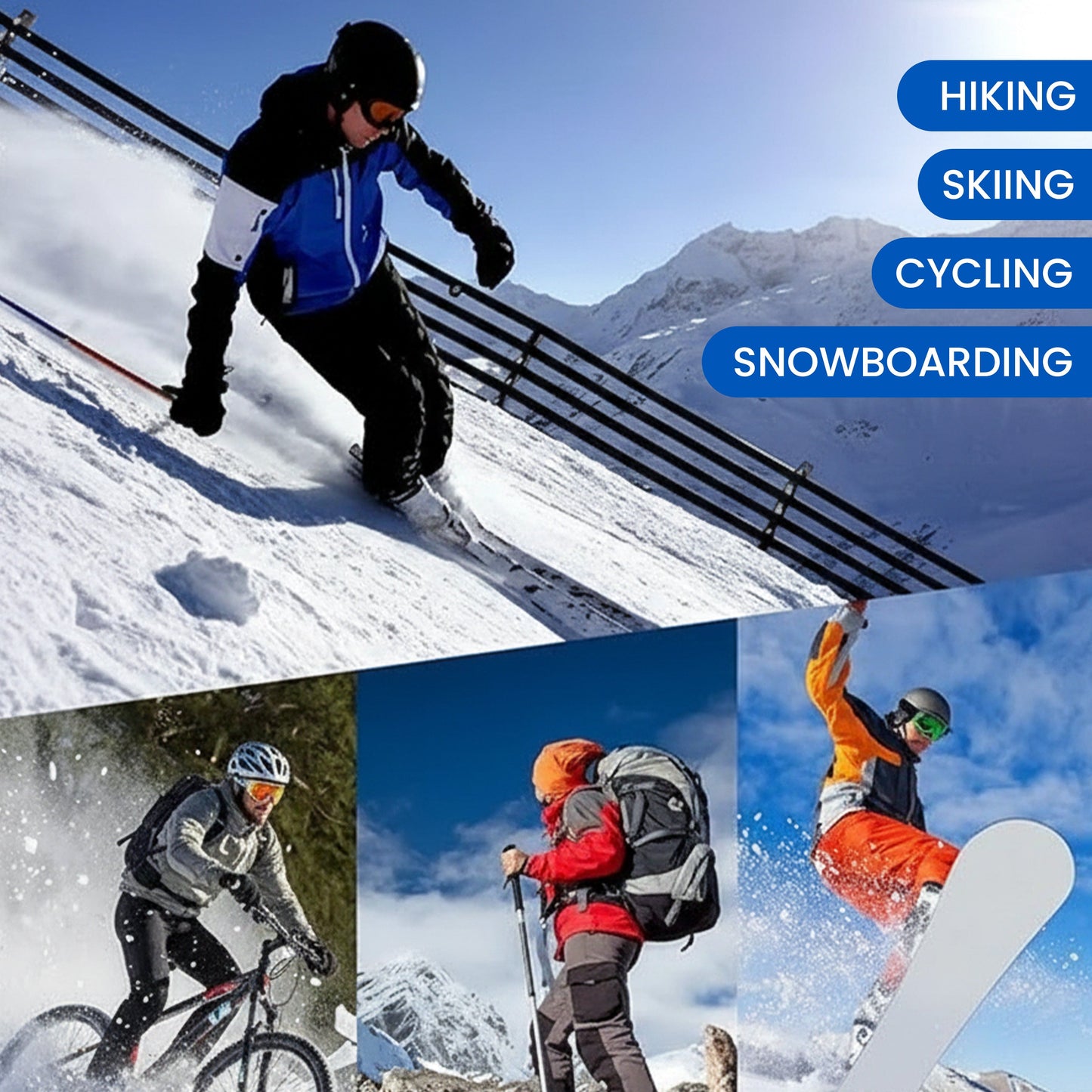 Pack of 4 Men’s Ski Socks Fair Isle Pattern Winter Thermal Socks for Skiing Snowboarding Hiking Outdoor by Sock Stack UK 6–11 Socks