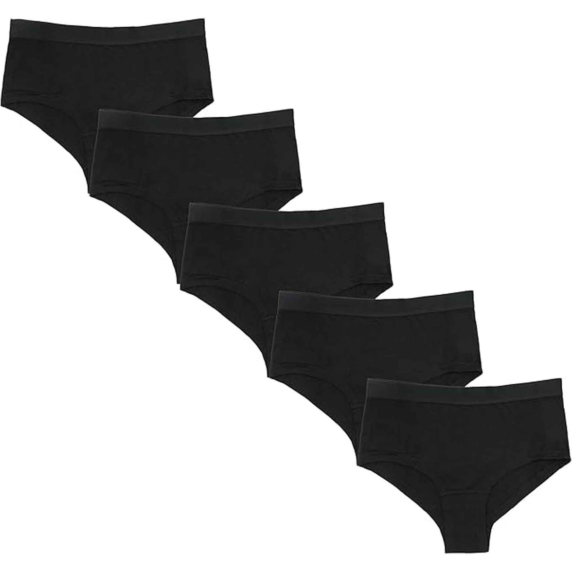 Pack of 5 Girls Cotton Underwear Briefs Soft Durable Comfort Fit for Everyday Wear by Daisy Dreamer Ages 9-16 Multiple Sizes and Colors BLACK / 9-10 Underwear