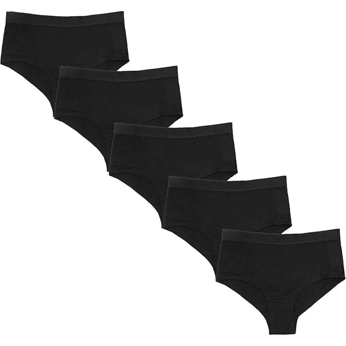 Pack of 5 Girls Cotton Underwear Briefs Soft Durable Comfort Fit for Everyday Wear by Daisy Dreamer Ages 9-16 Multiple Sizes and Colors BLACK / 9-10 Underwear