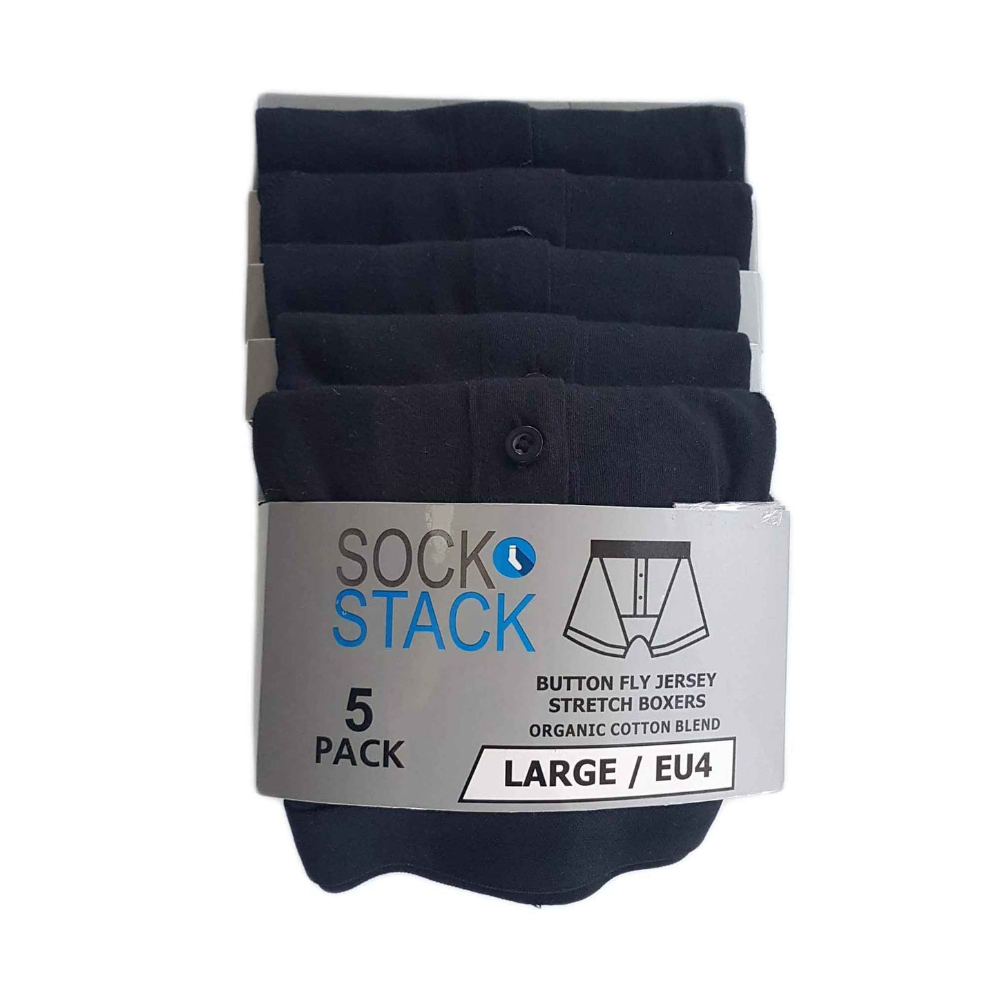 Pack of 5 Men's Cotton Boxer Shorts Button Fly Breathable Stretchy Classic Trunks Premium Comfort Everyday Wear Gym Sports Sock Stack Boxer Shorts