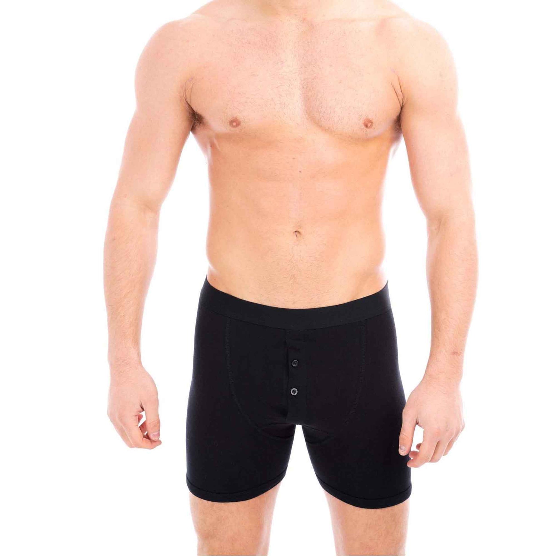 Pack of 5 Men's Cotton Boxer Shorts Button Fly Breathable Stretchy Classic Trunks Premium Comfort Everyday Wear Gym Sports Sock Stack Boxer Shorts