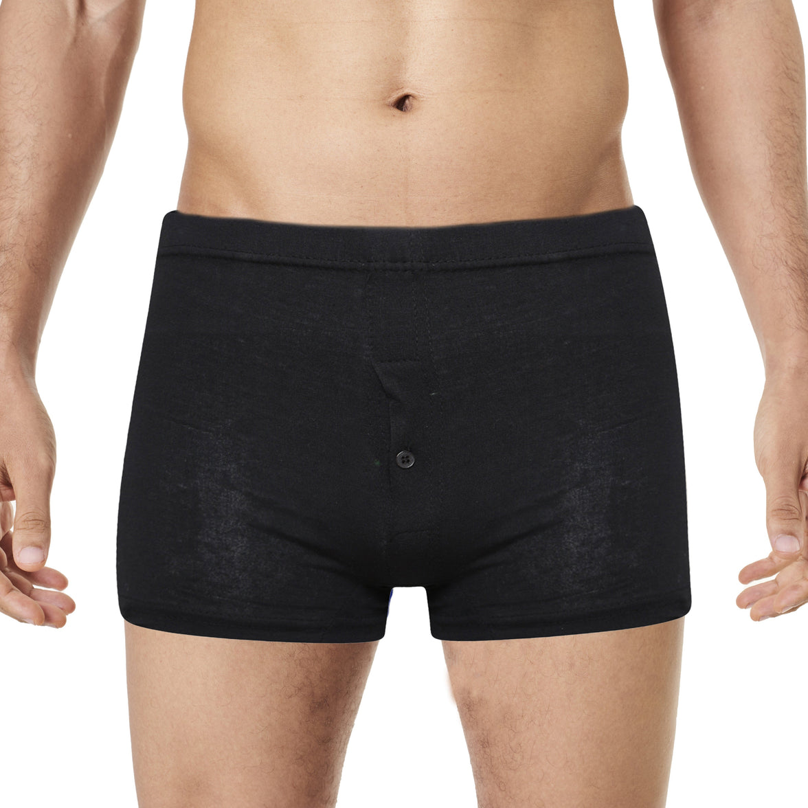 Pack Of 5 Mens Jersey Boxer Shorts 100% Cotton Classic Fit Plus Size Breathable Button Fly Design Men Boxers Underwear by Sock Stack Boxer Shorts
